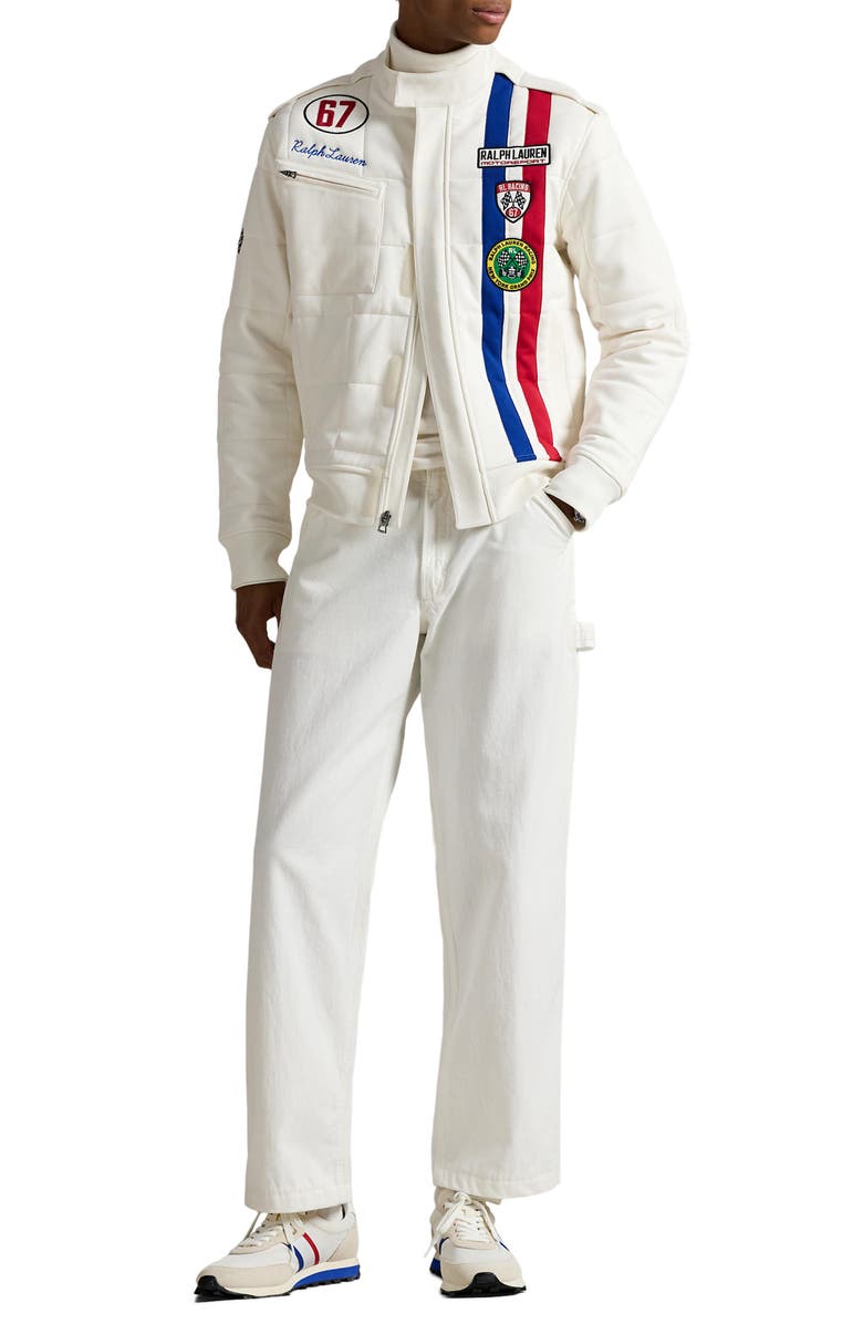 Polo Ralph Lauren Quilted Stretch Double-Knit Track Jacket, Alternate, color, 