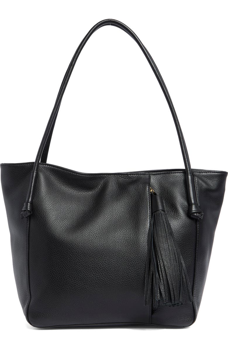 HOBO Endure Leather Tote, Main, color, Black