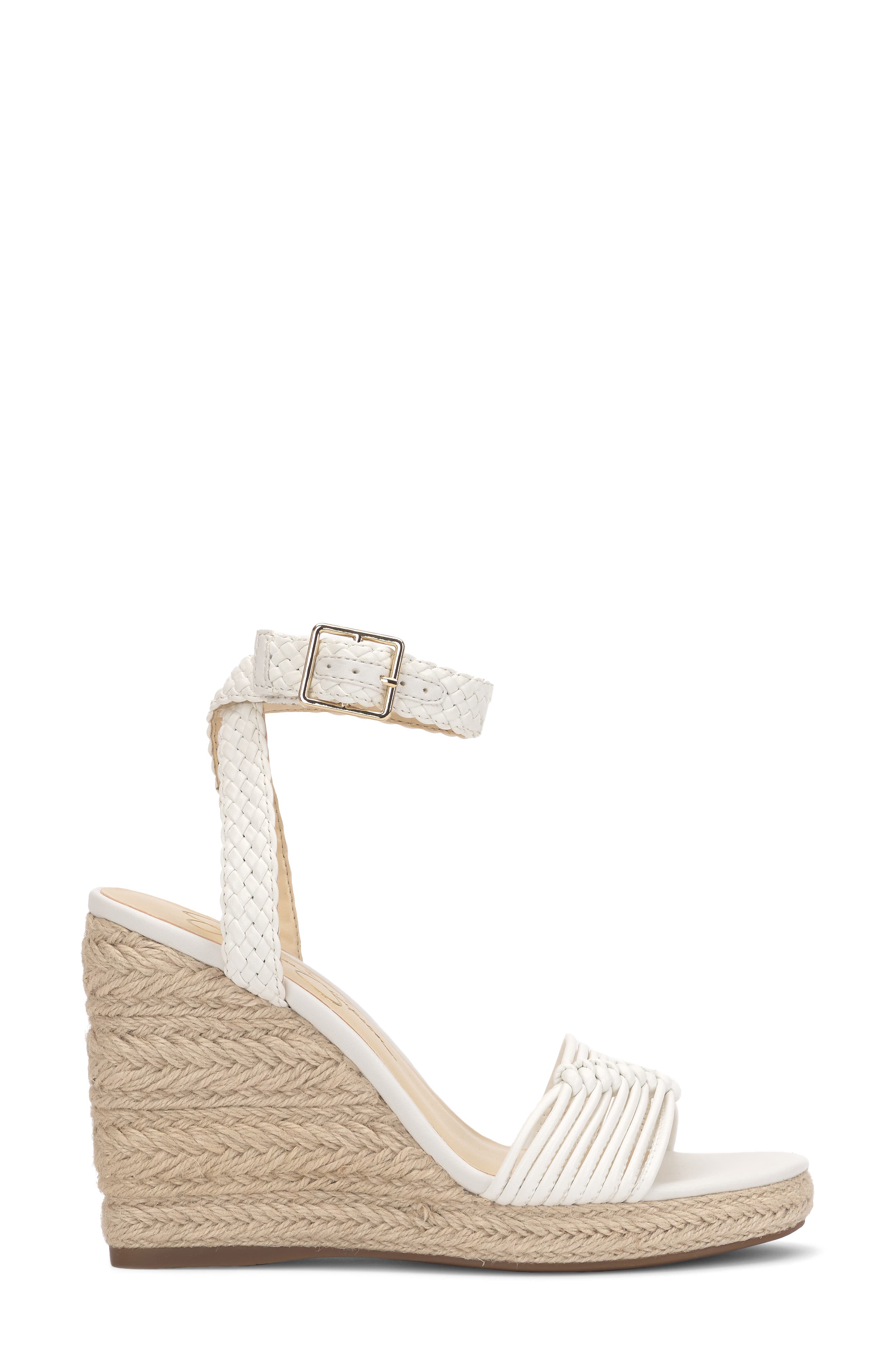 Talise Ankle Strap Espadrille Platform Wedge Sandal, Alternate, color, BRIGHT WHITE