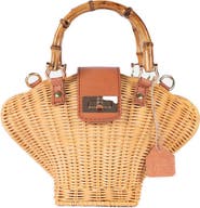 Jelavu Maree Handwoven Rattan Seashell Bag