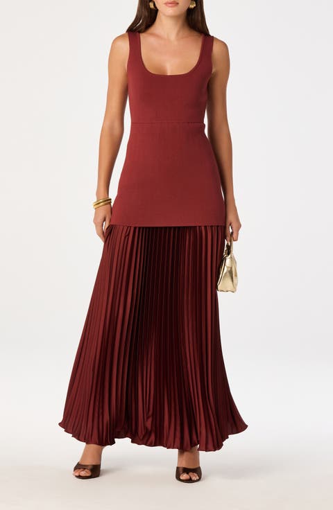 Adison Pleated Maxi Dress