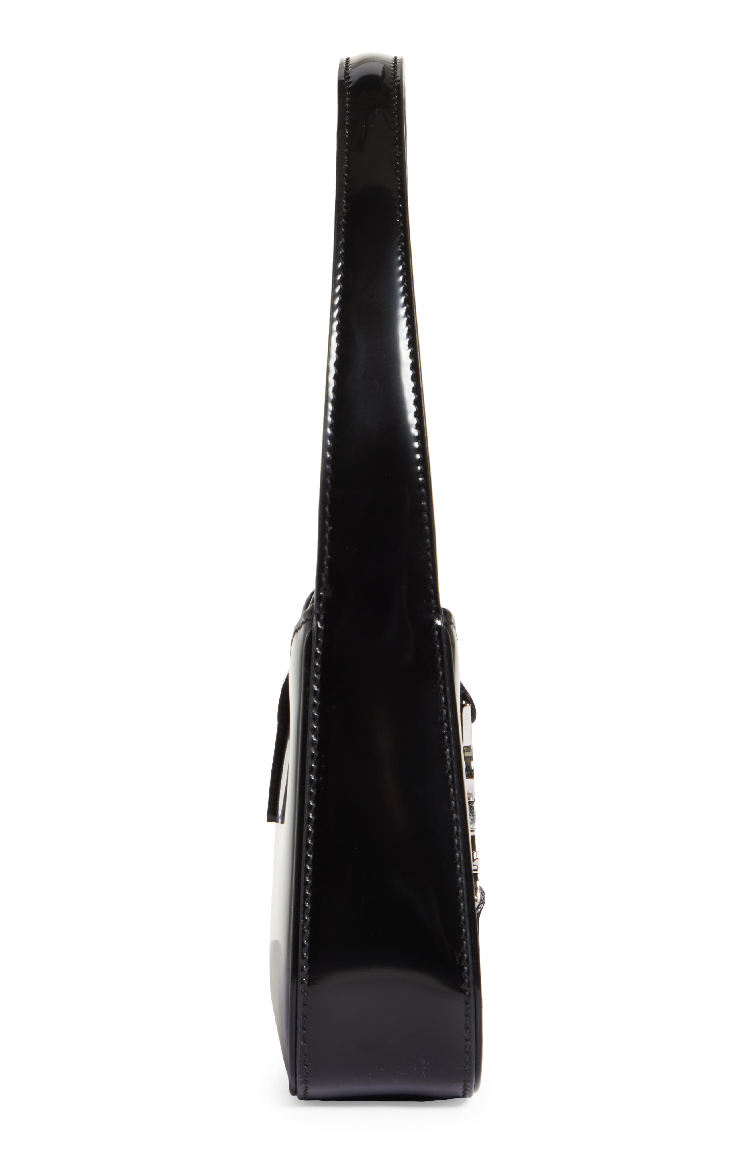 Saint Laurent Mini Le 5 à 7 Glossy Leather Shoulder Bag, Alternate, color, 