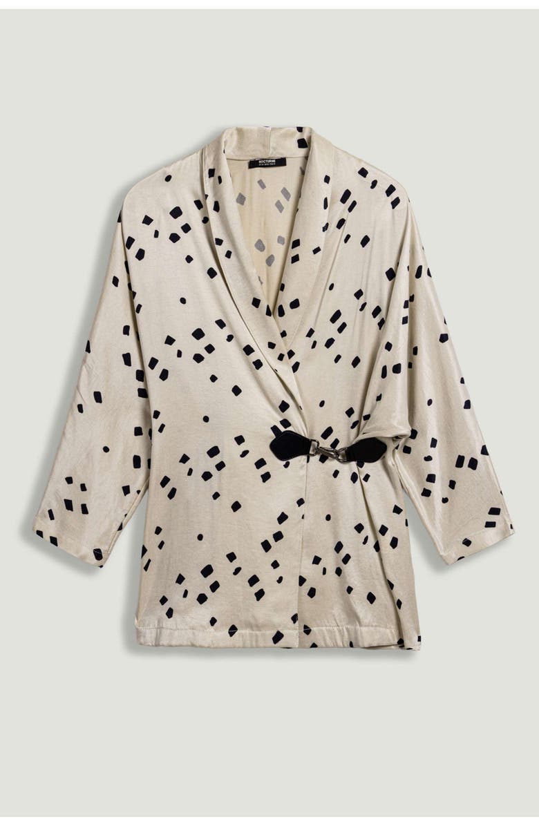 Nocturne Printed Wrap Jacket, Alternate, color, Multi-Colored