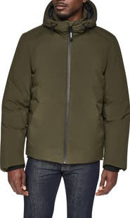 DKNY Stretch Hooded Puffer Jacket