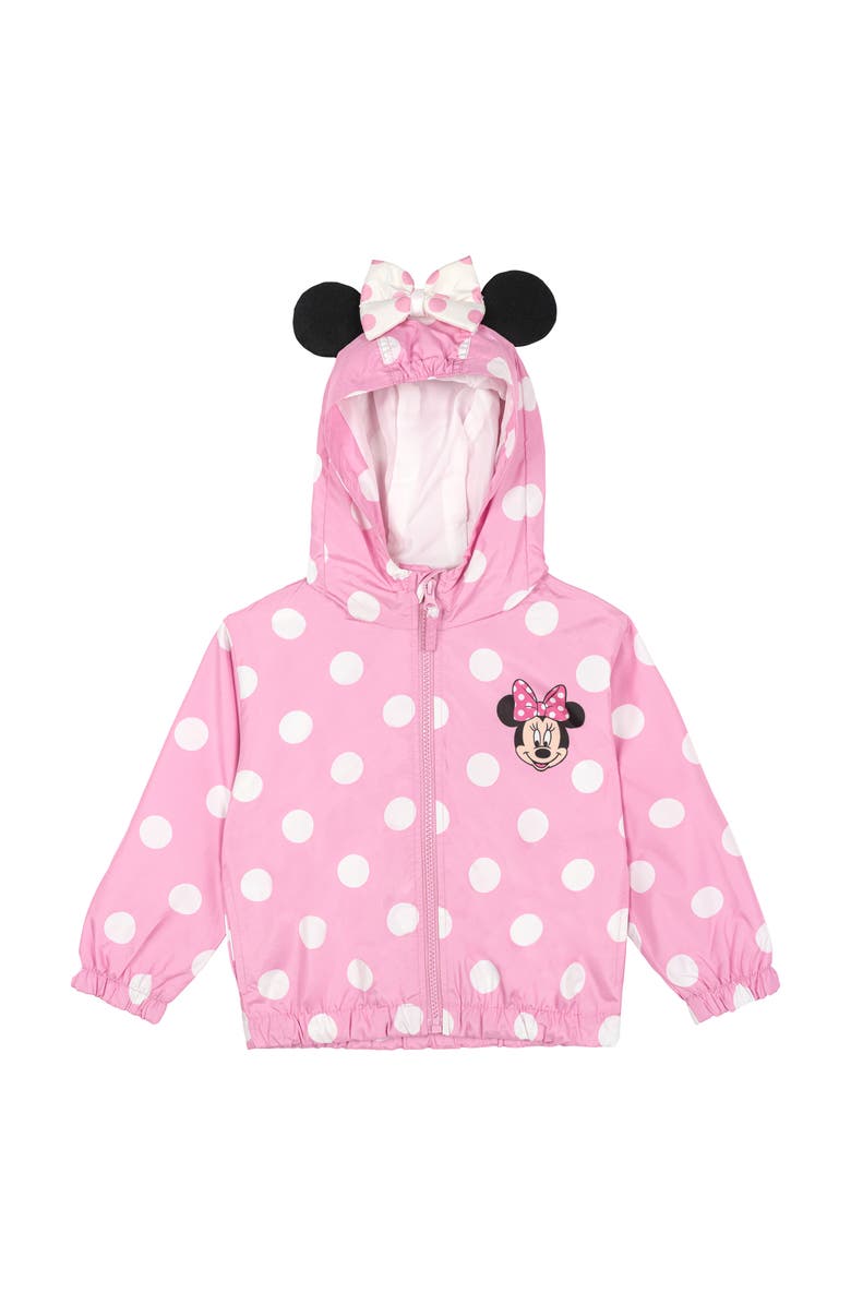 Disney Minnie Mouse Cosplay Hooded Windbreaker Jacket, Main, color, Minnie Mouse Light