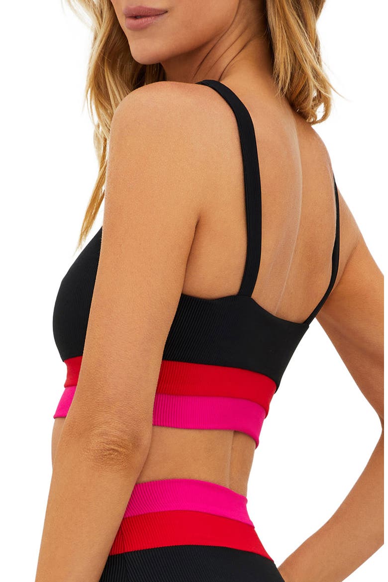 Mackenzie Colorblock Bikini Top, Alternate, color, BLACK MULTI