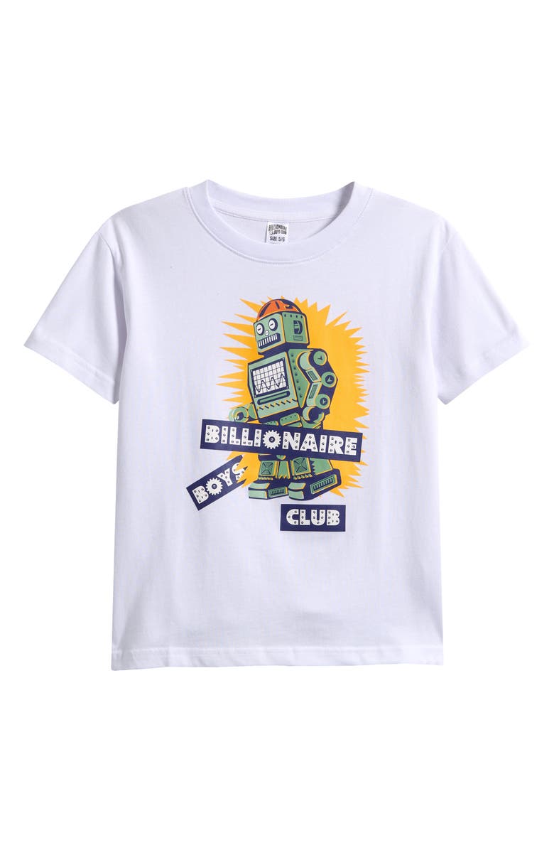 Billionaire Boys Club Kids' Zap Cotton Graphic T-Shirt, Main, color, White