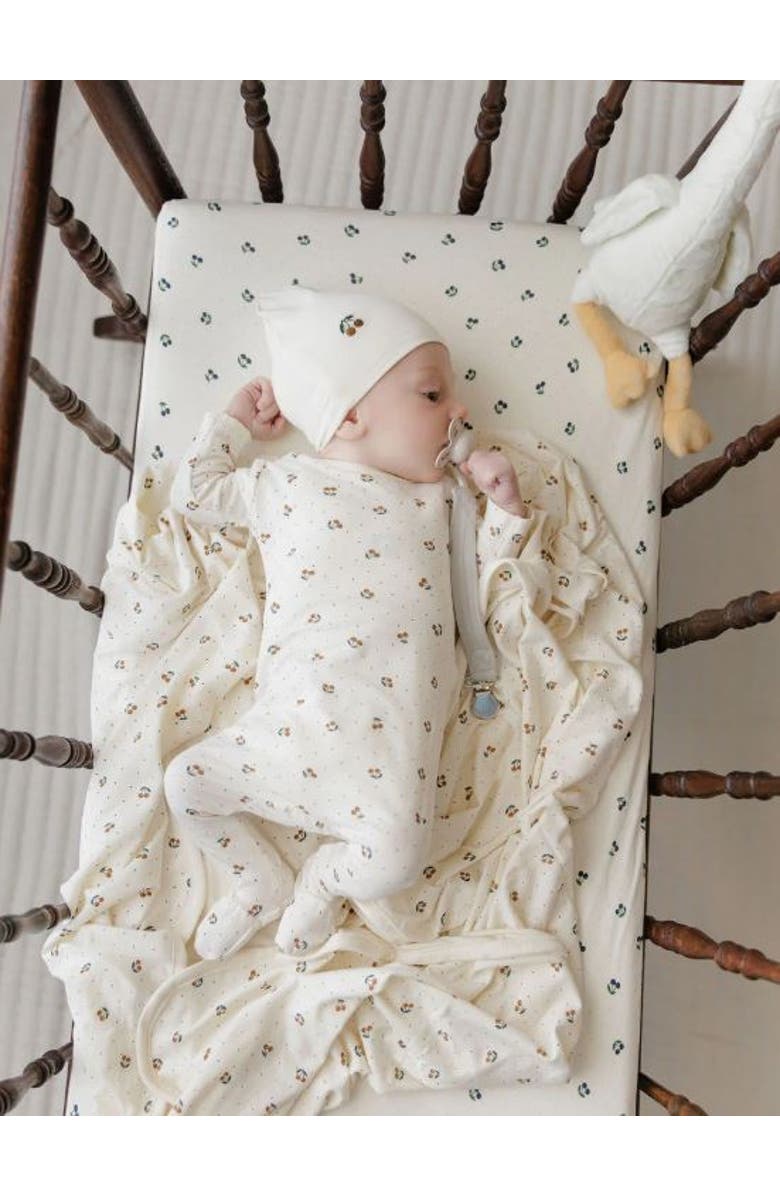 Ely's & Co. Aurora Classics Modal Cherry Print Collection Footie, Alternate, color, Ivory/Yellow