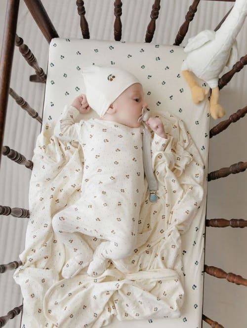 Ely's & Co. Aurora Classics Modal Cherry Print Collection Footie In White