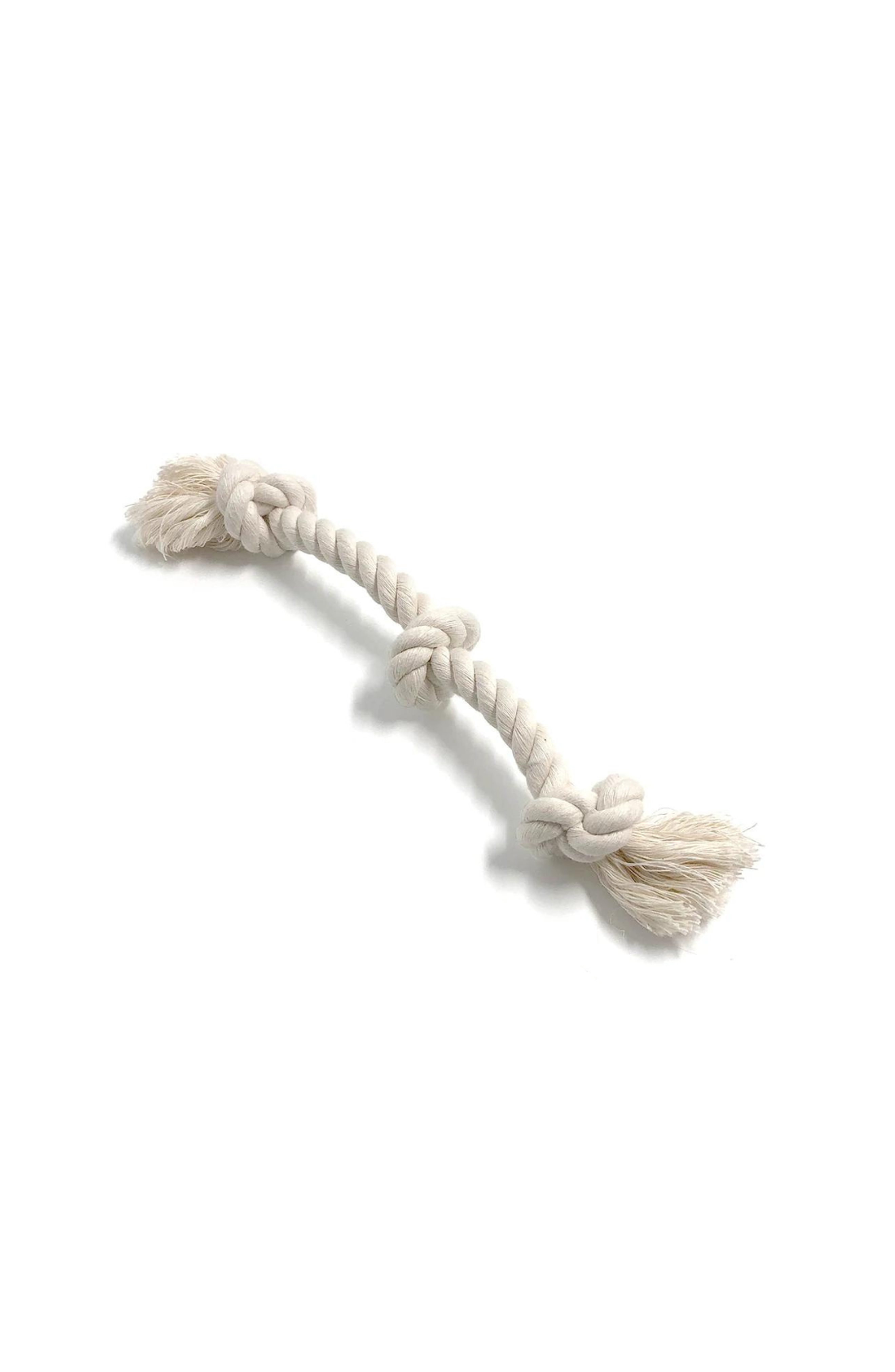 The Kind Pet 100% Organic Cotton Rope Dog Toy in 1" X 18" /3 Knots 