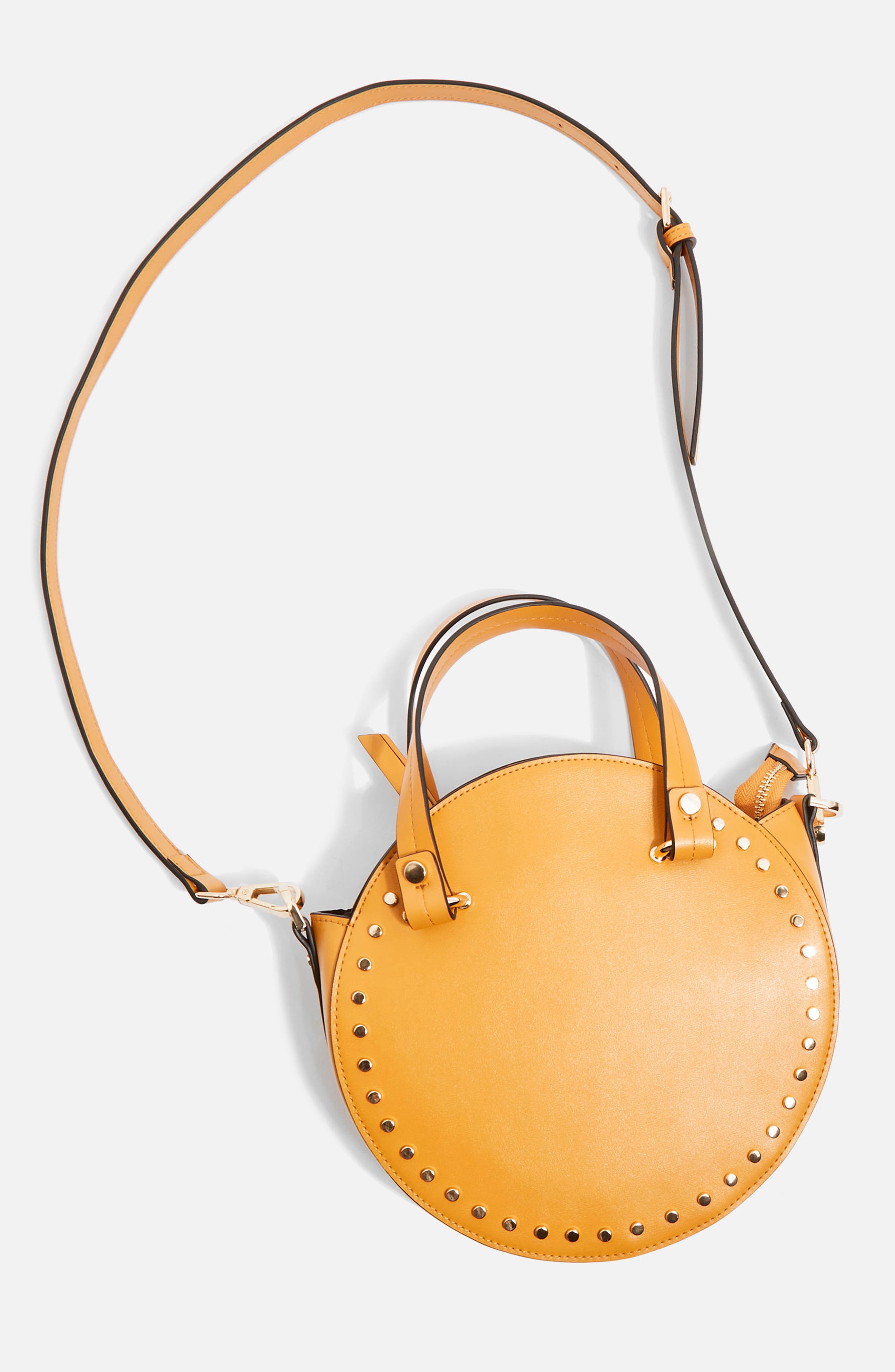 Topshop Taylor Circle Stud Tote Bag, Alternate, color, 