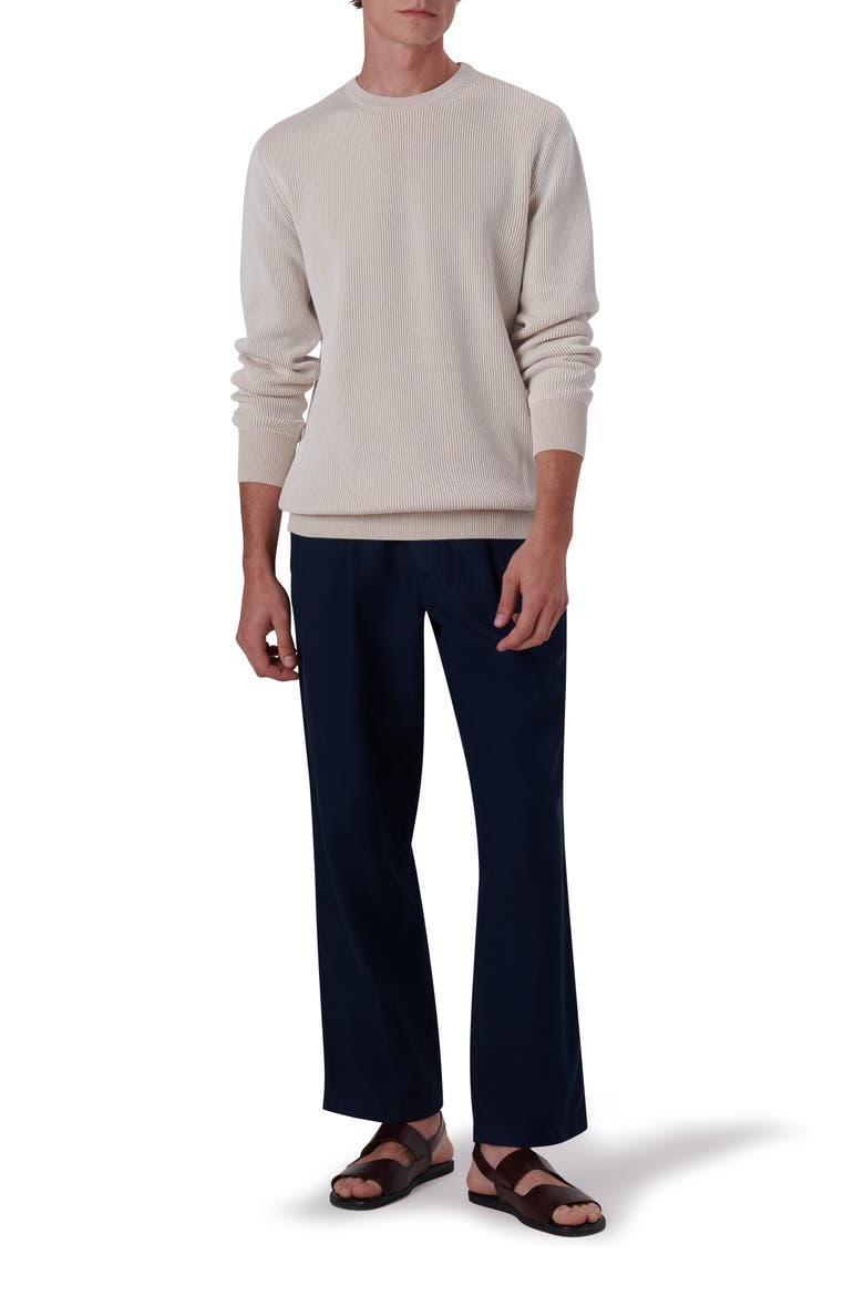 Cotton Rib Sweater, Alternate, color, CHALK