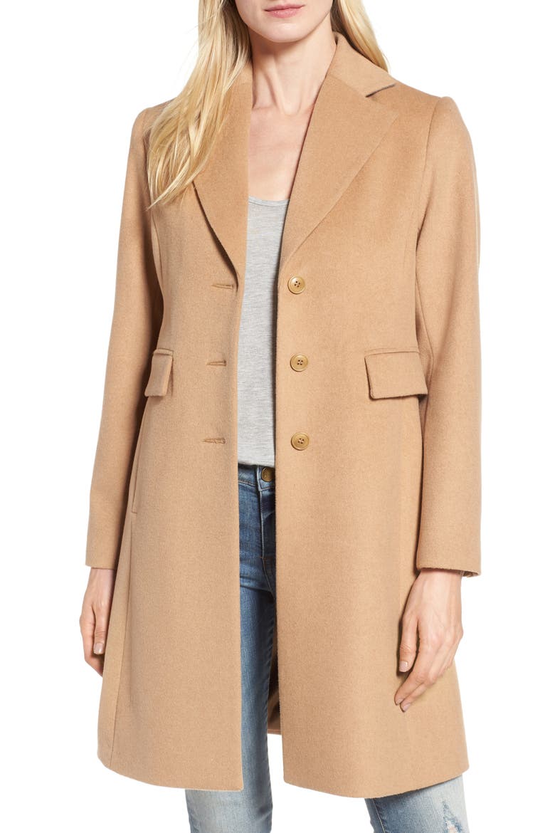 Walking Coat, Main, color, CREAMY CAMEL