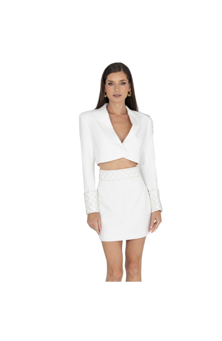 AKALIA Orchid A-Line Skirt, Main, color, White