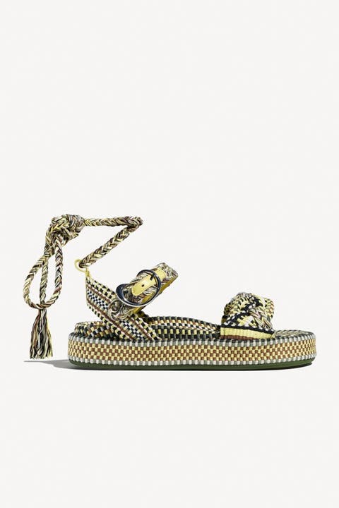 Carolina Braided Lace Up Platform Sandal