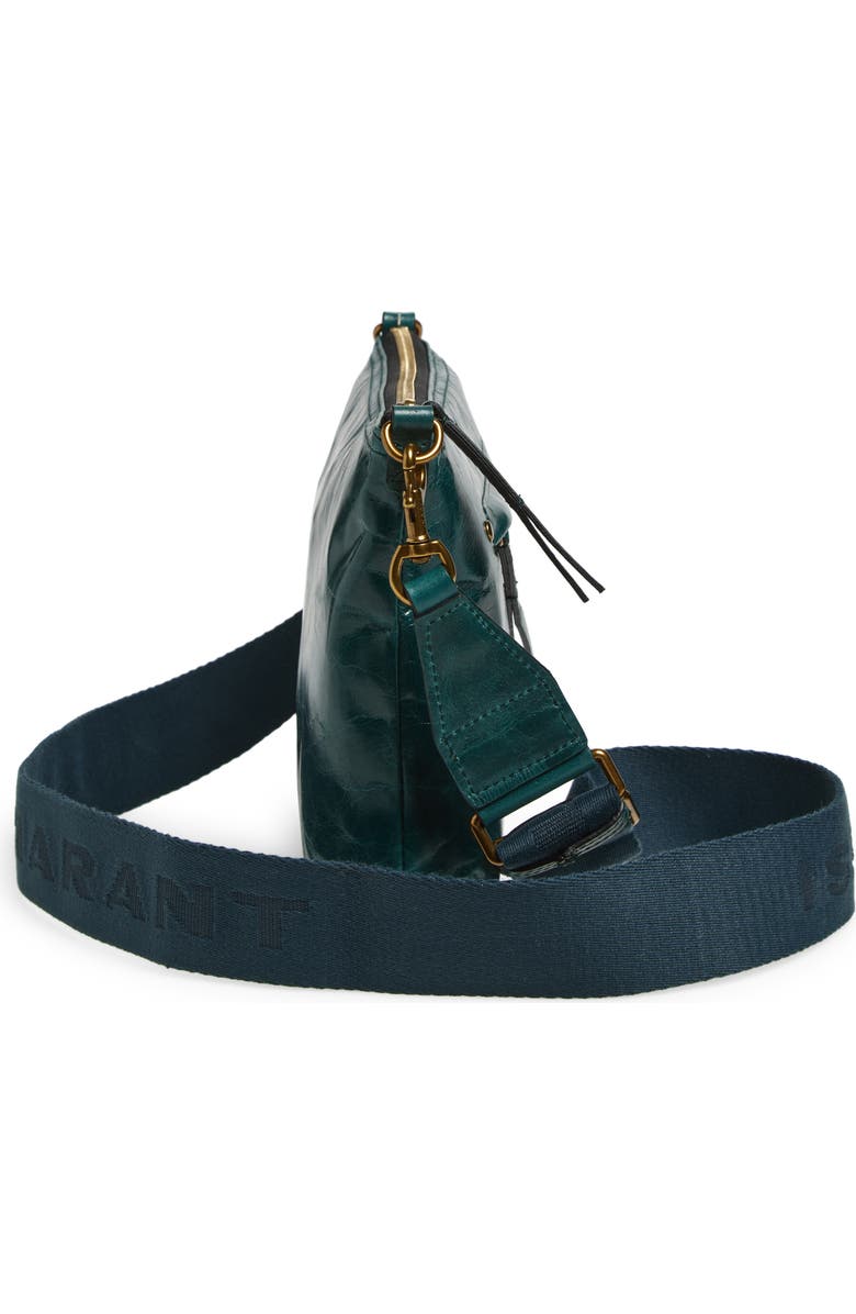 Isabel Marant Nessah Wardy Leather Crossbody Bag, Alternate, color, Dark Green