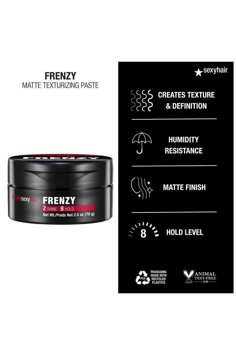 Style SexyHair Frenzy Matte Texturizing Paste, Alternate, color, NO COLOR