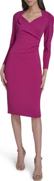Calvin Klein Stretch Crepe Midi Sheath Dress