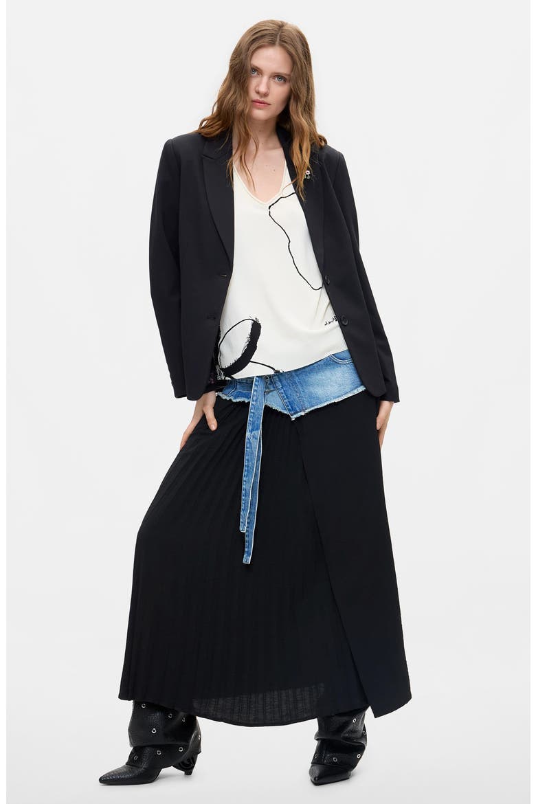 Stretch Blazer, Alternate, color, BLACK