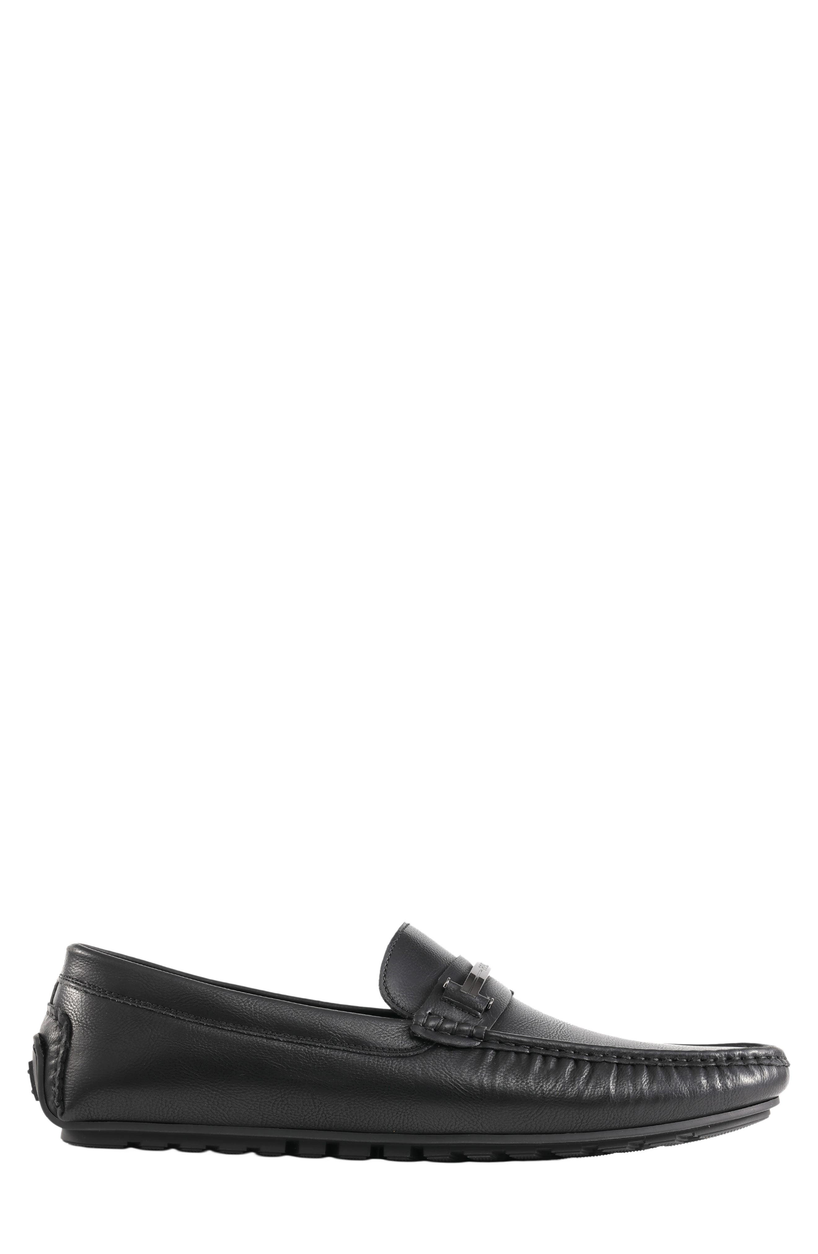 Ravent Faux Leather Driver, Alternate, color, BLACK