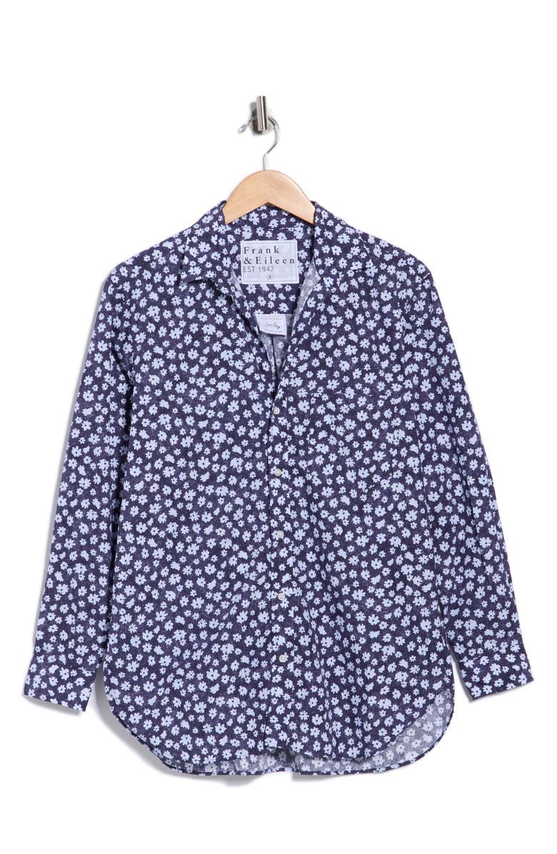 Frank & Eileen Relaxed Fit Cotton Button-Up Shirt, Main, color, Navy Light Blue Floral