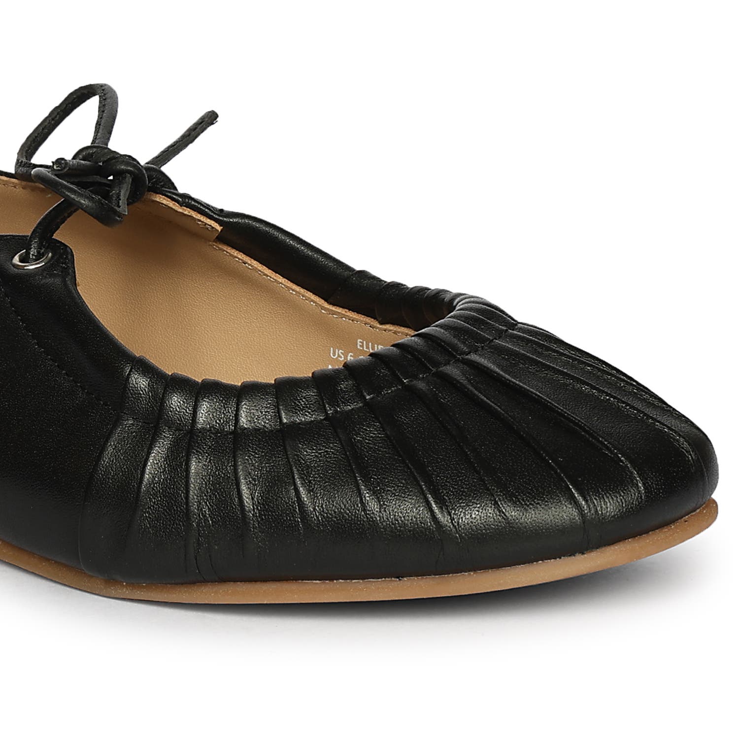 Jelavu Ellie Tied Bow Ruched Ballerina, Alternate, color, Black