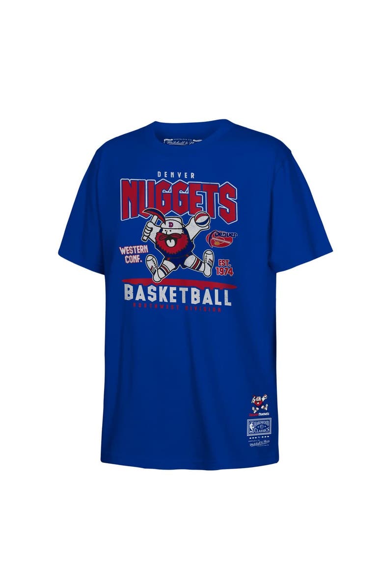Mitchell & Ness Youth Mitchell & Ness Royal Denver Nuggets Retro Mascot Script T-Shirt, Alternate, color, Royal