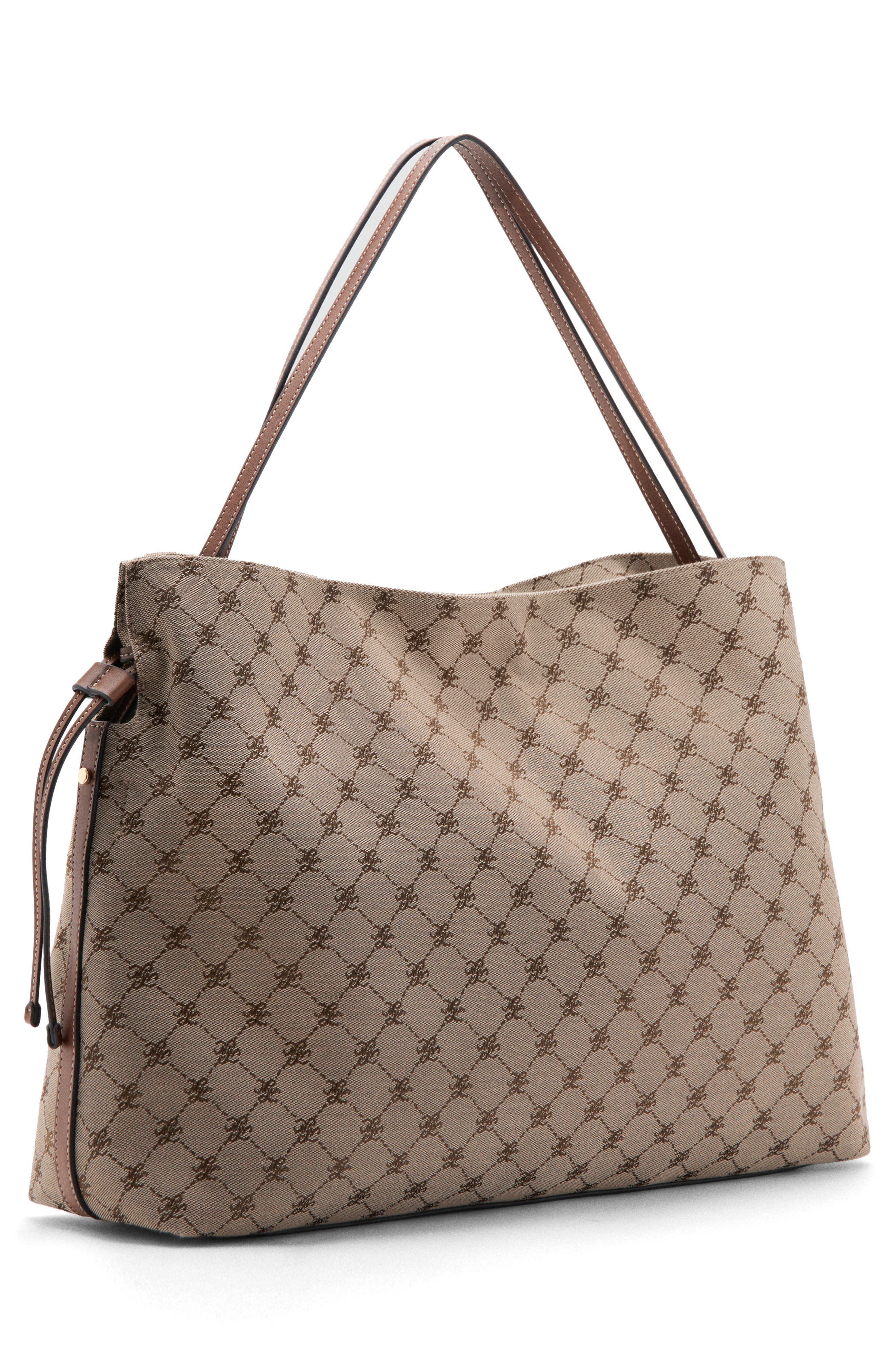 Jacquard Faux Leather Bucket Bag, Alternate, color, LEATHER