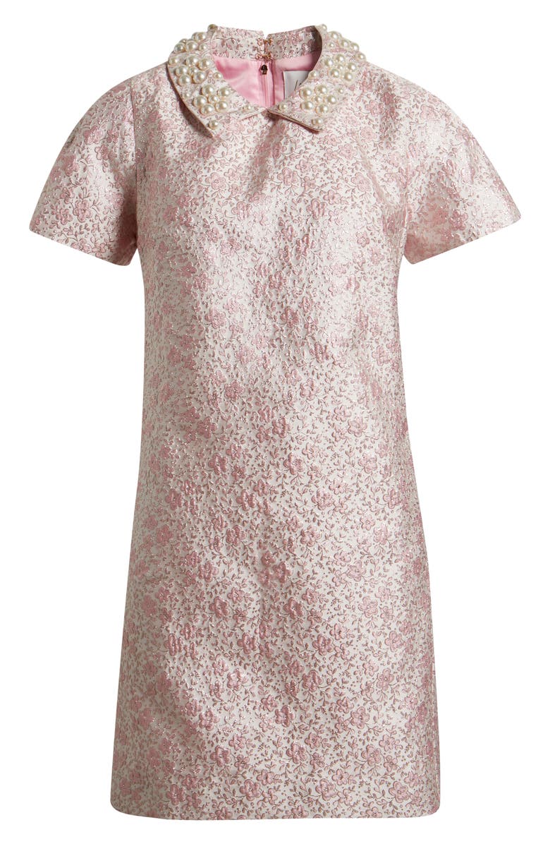 Lilly Pulitzer<sup>®</sup> Mylan Pearly Collar Metallic Floral Shift Dress, Alternate, color, Conch Shell Pink Ritsy Ditsy