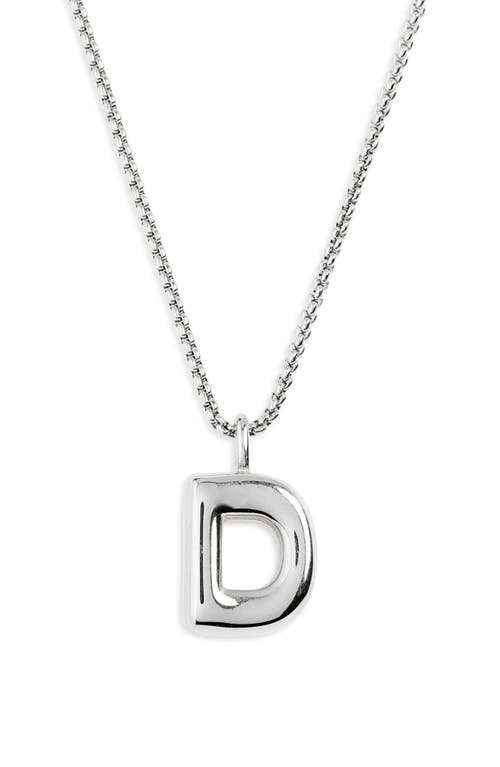 Open Edit Waterproof Bubble Initial Pendant Necklace