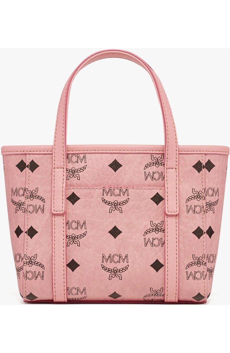MCM X-Mini Toni Top-Zip Shopper in Visetos, Alternate, color, Pink