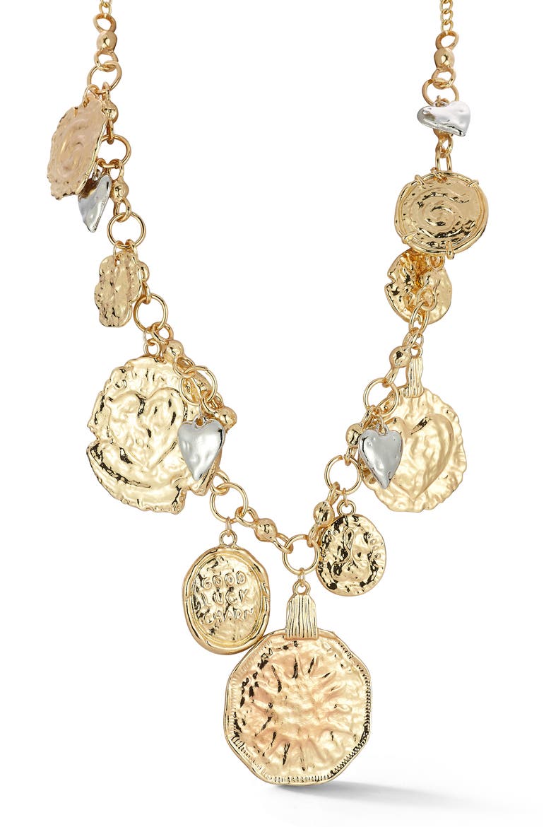 Coin Necklace, Main, color, GOLD