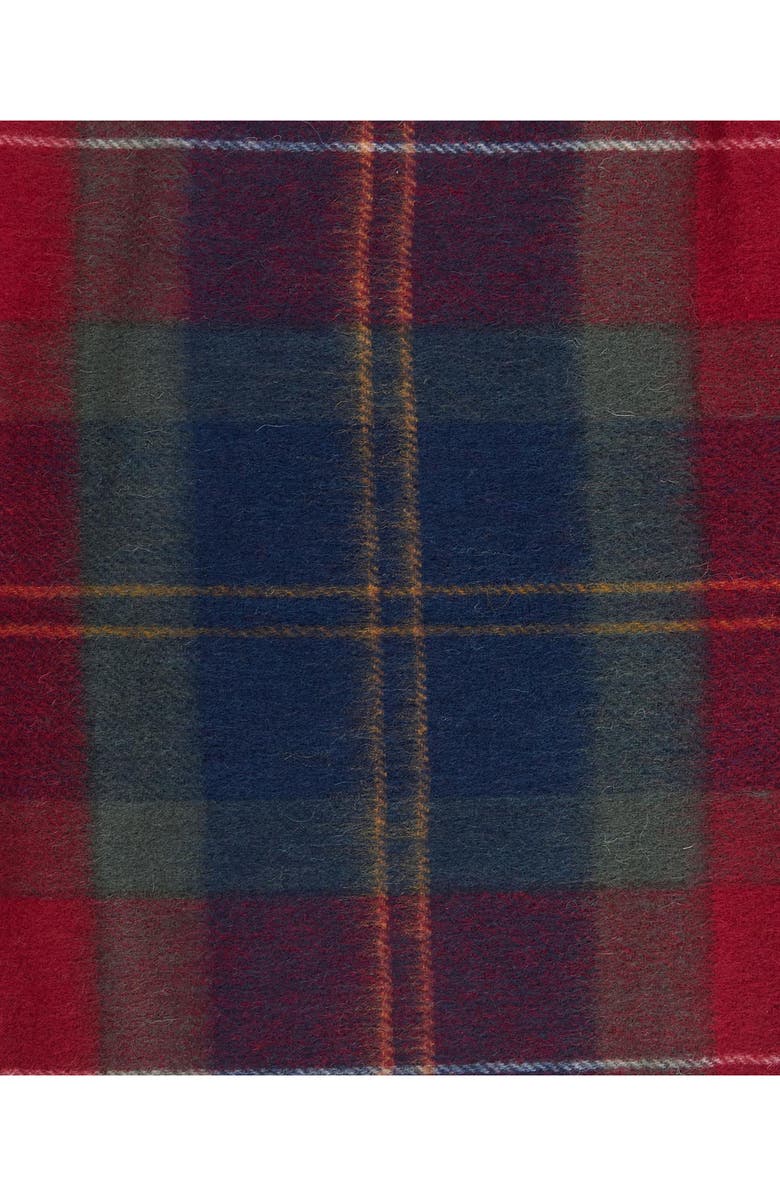 Barbour Tartan Lambswool & Cashmere Fringe Scarf, Alternate, color, Winterberry Tartan