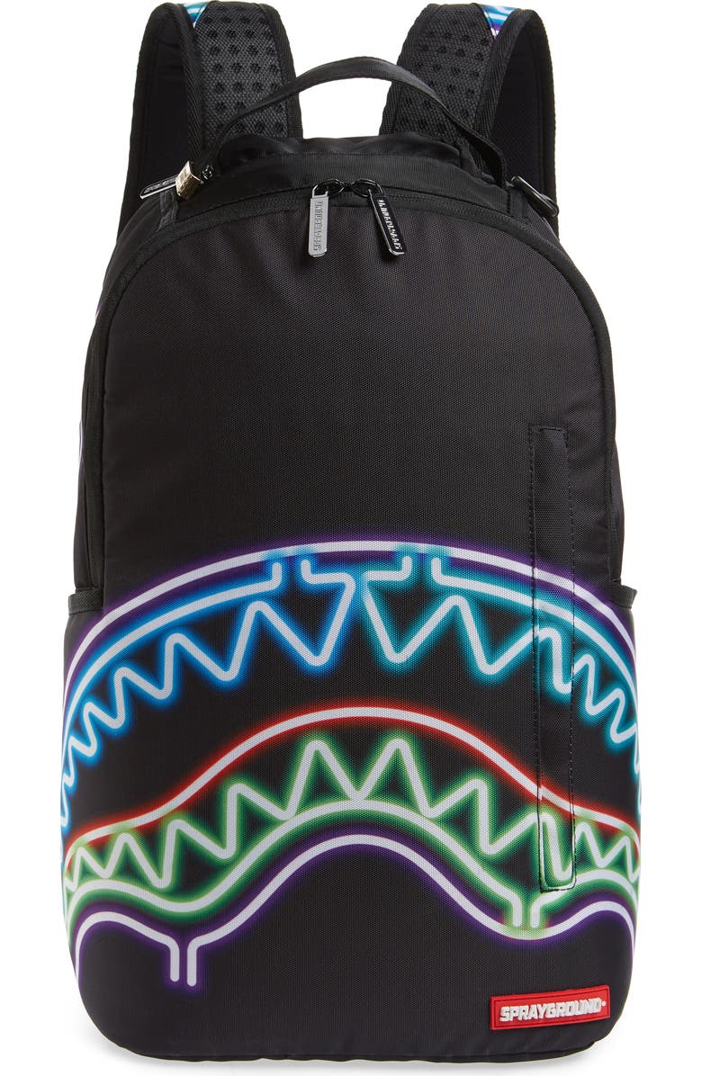 Sprayground Neon Shark Backpack, Main, color,