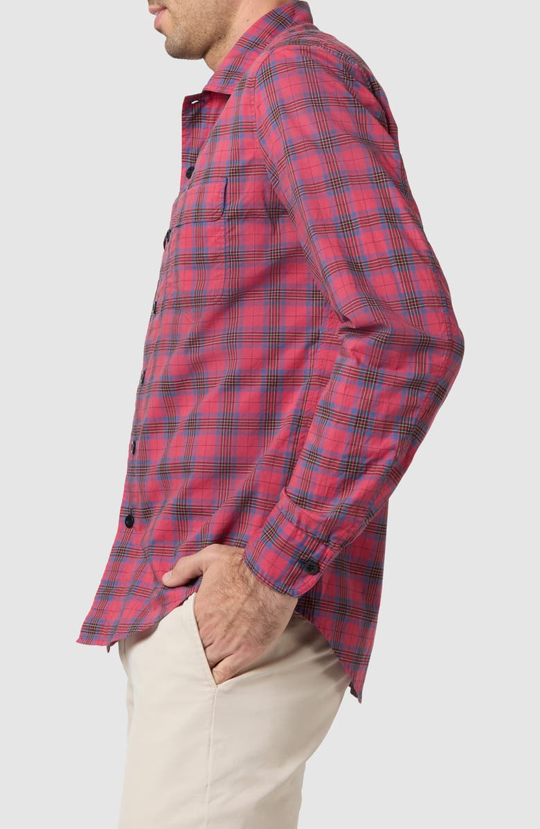 Sid Mashburn Luke Plaid Work Shirt, Alternate, color, Leslie Red Tartan