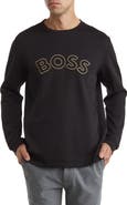 BOSS Salbo Block Letter Crewneck Pullover