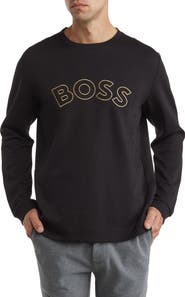 BOSS Salbo Block Letter Crewneck Pullover