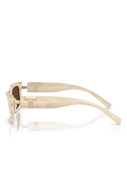 Tiffany & Co . 54mm Rectangular Sunglasses In Neutral