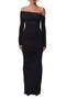 Ruched Off the Shoulder Long Sleeve Maxi Dress
