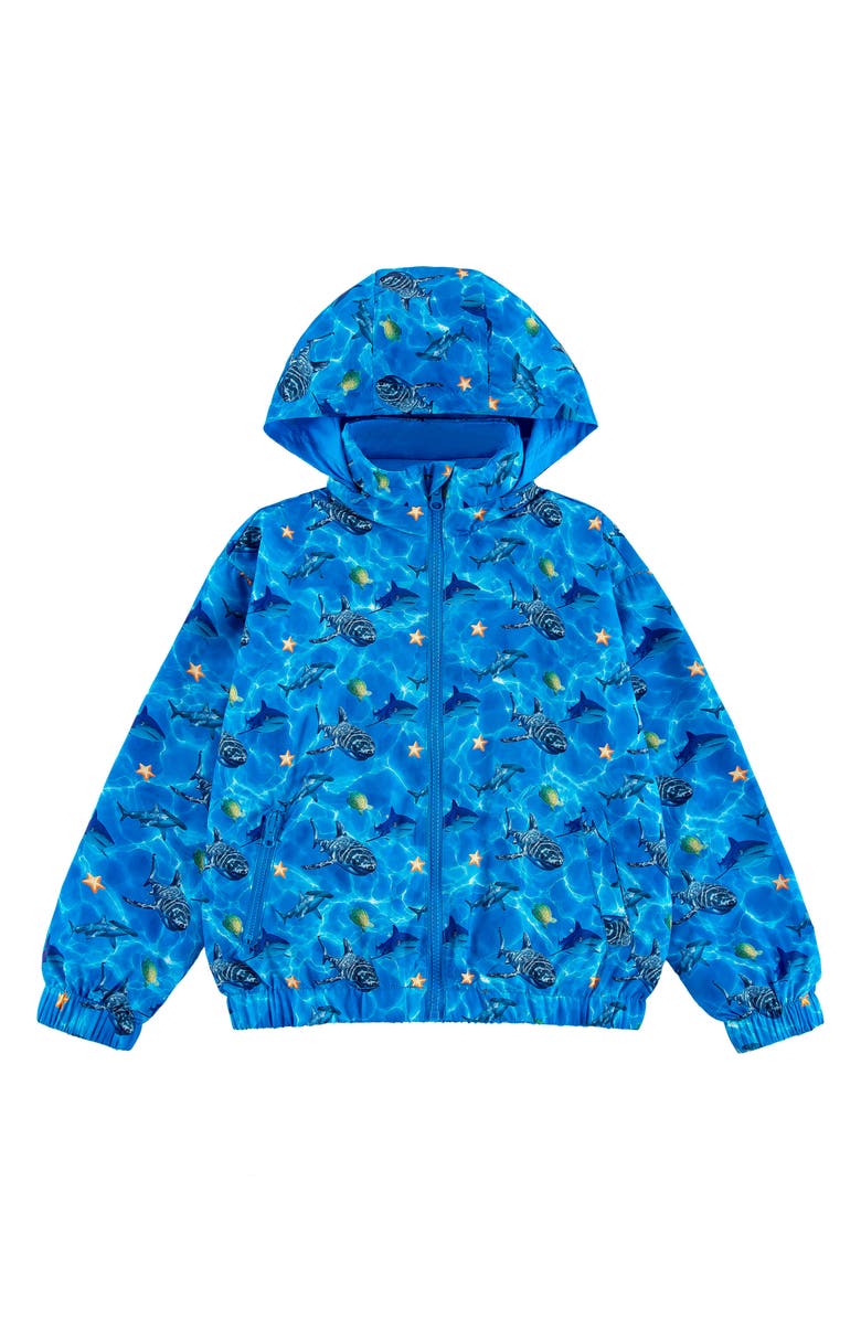 CALONIE Kids' Max Rain Water Repellent Reversible Windbreaker, Main, color, Blue