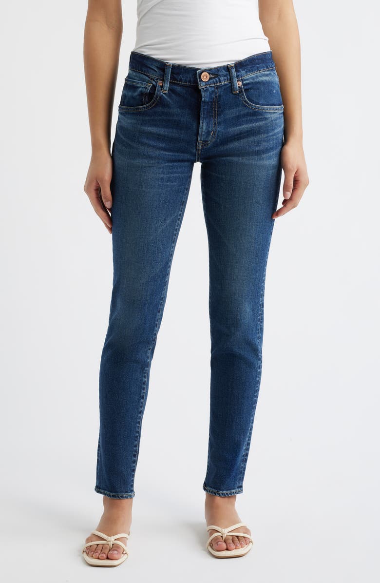 MOUSSY VINTAGE Glocester Skinny Jeans, Main, color, Dark Blue