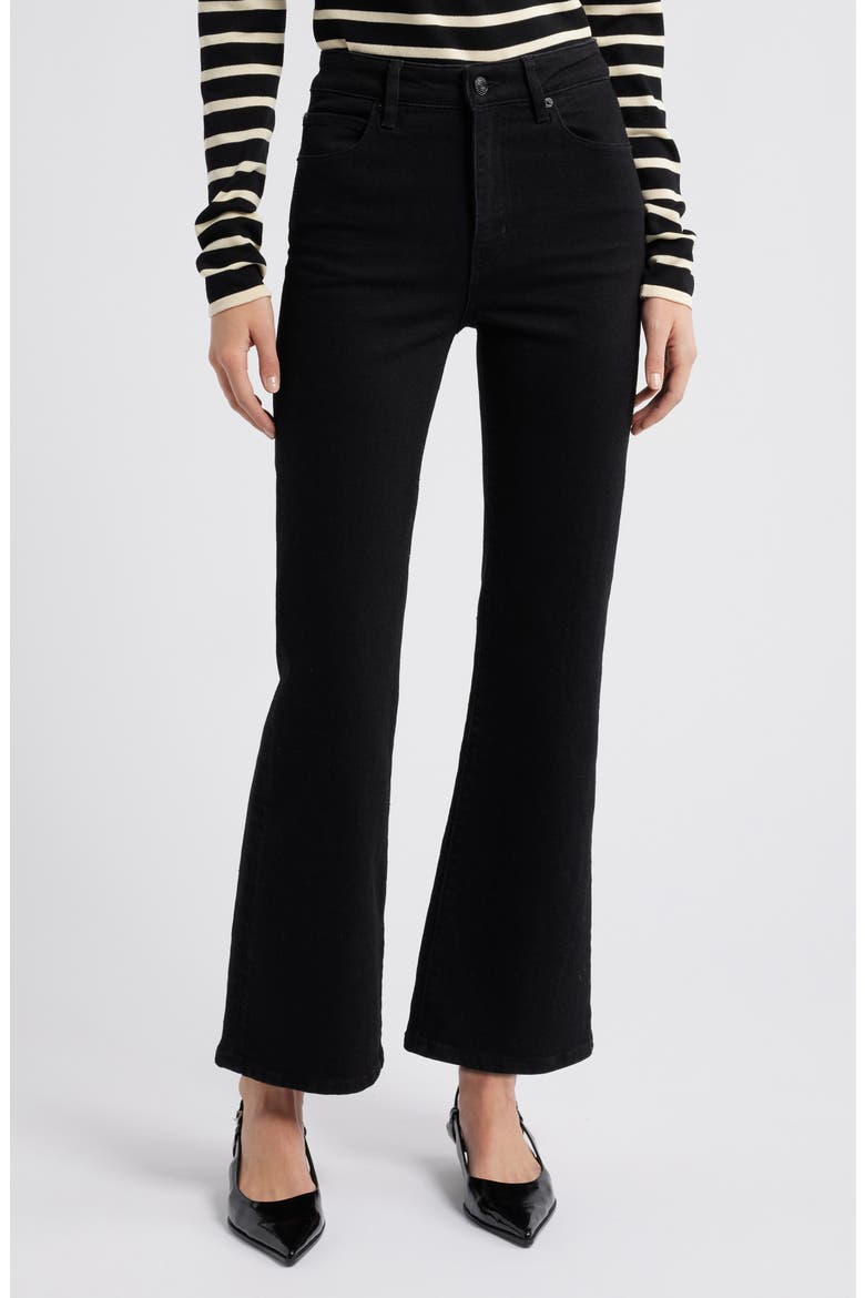 The Pixie Arrow High Waist Relaxed Bootcut Jeans, Main, color, SMOKESCREEN