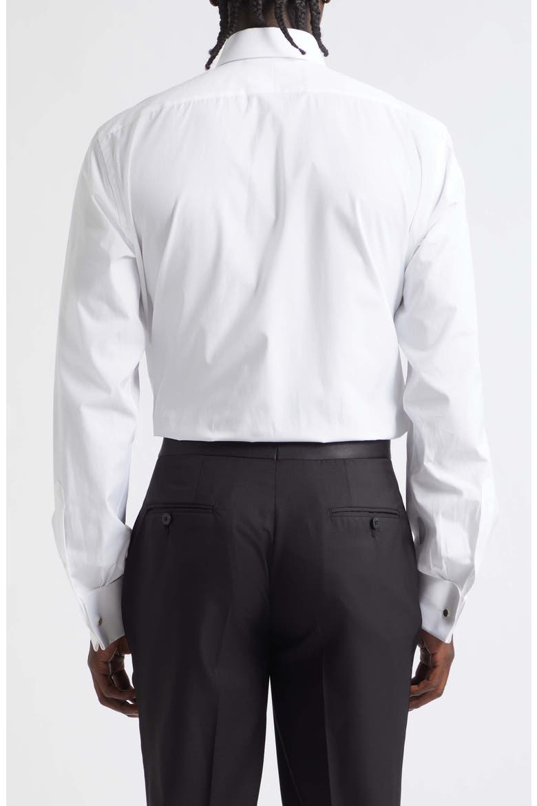 Classic Fit Cotton Poplin Tuxedo Shirt, Alternate, color, WAA OPTICAL WHITE