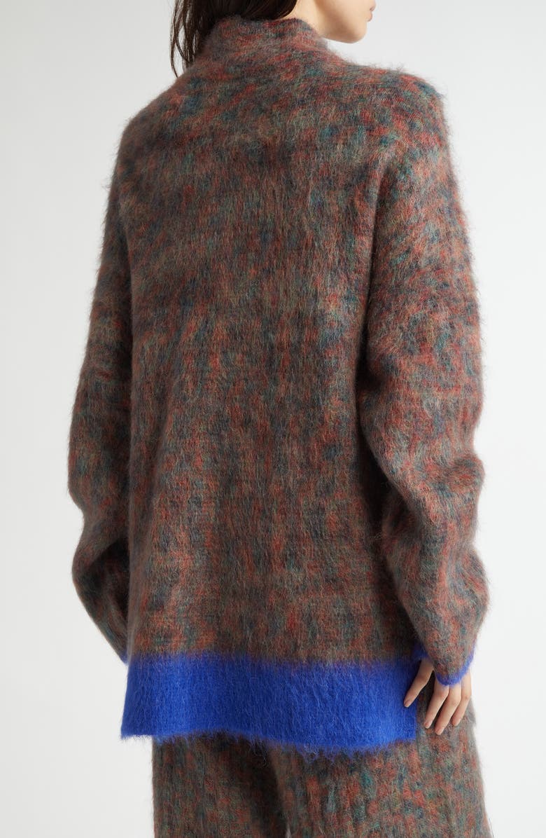 ZANKOV Walker Oversize Alpaca & Mohair Blend Mock Neck Cardigan, Alternate, color, 