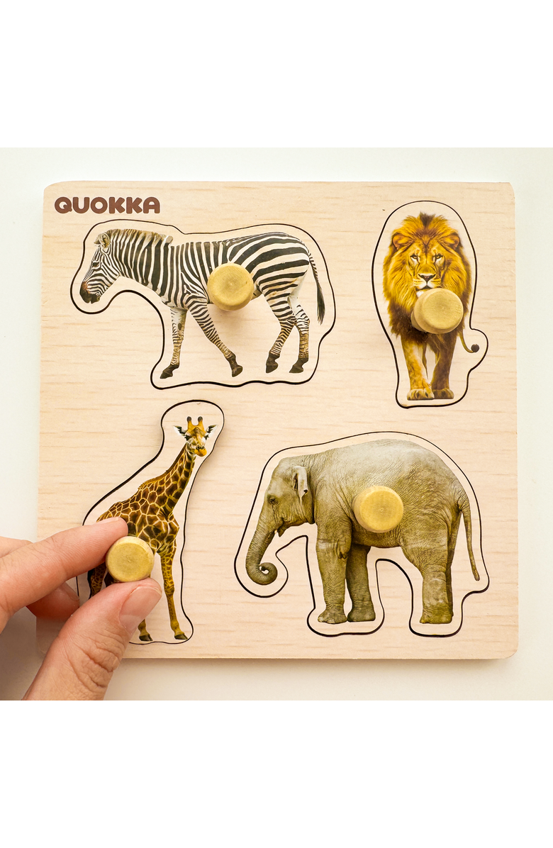 Quokka Wooden Puzzle Board Set for Toddlers, Alternate, color, Animals And Birds