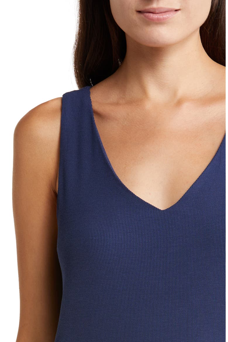 Scoop Neck Pajama Top, Alternate, color, NAVY