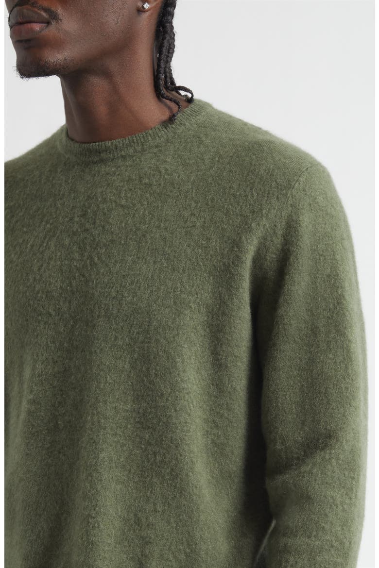 Men's Crewneck Cashmere Sweater, Alternate, color, MILITARE