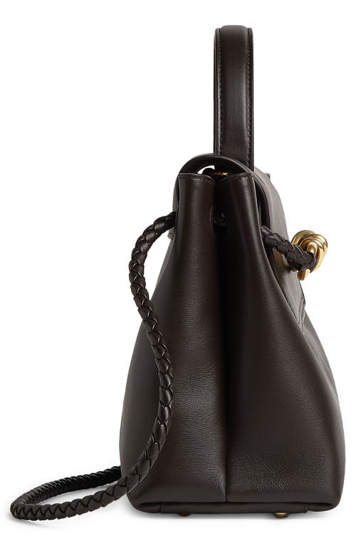 Bottega Veneta Small Ciao Ciao Knot Detail Leather Top Handle Bag In Brown