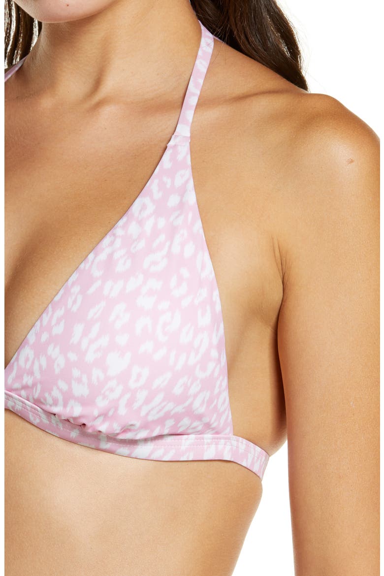 Elevated Triangle Top, Alternate, color, PINK FLOWER ANIMAL SURFACE