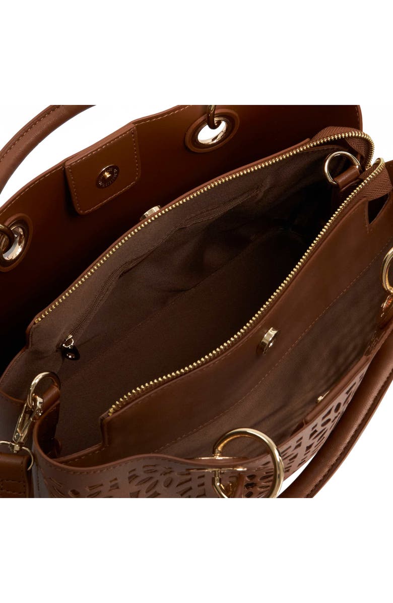 Dune London Delaser Faux Leather Tote, Alternate, color, Tan